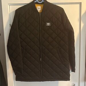 Vans Black Diamond-Quilted Bomber Jacket
